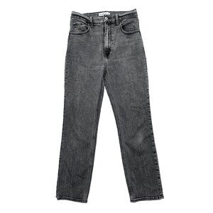 Abercrombie & Fitch Gray Stretch Ultra High Rise Ankle Straight Jeans Women's 26
